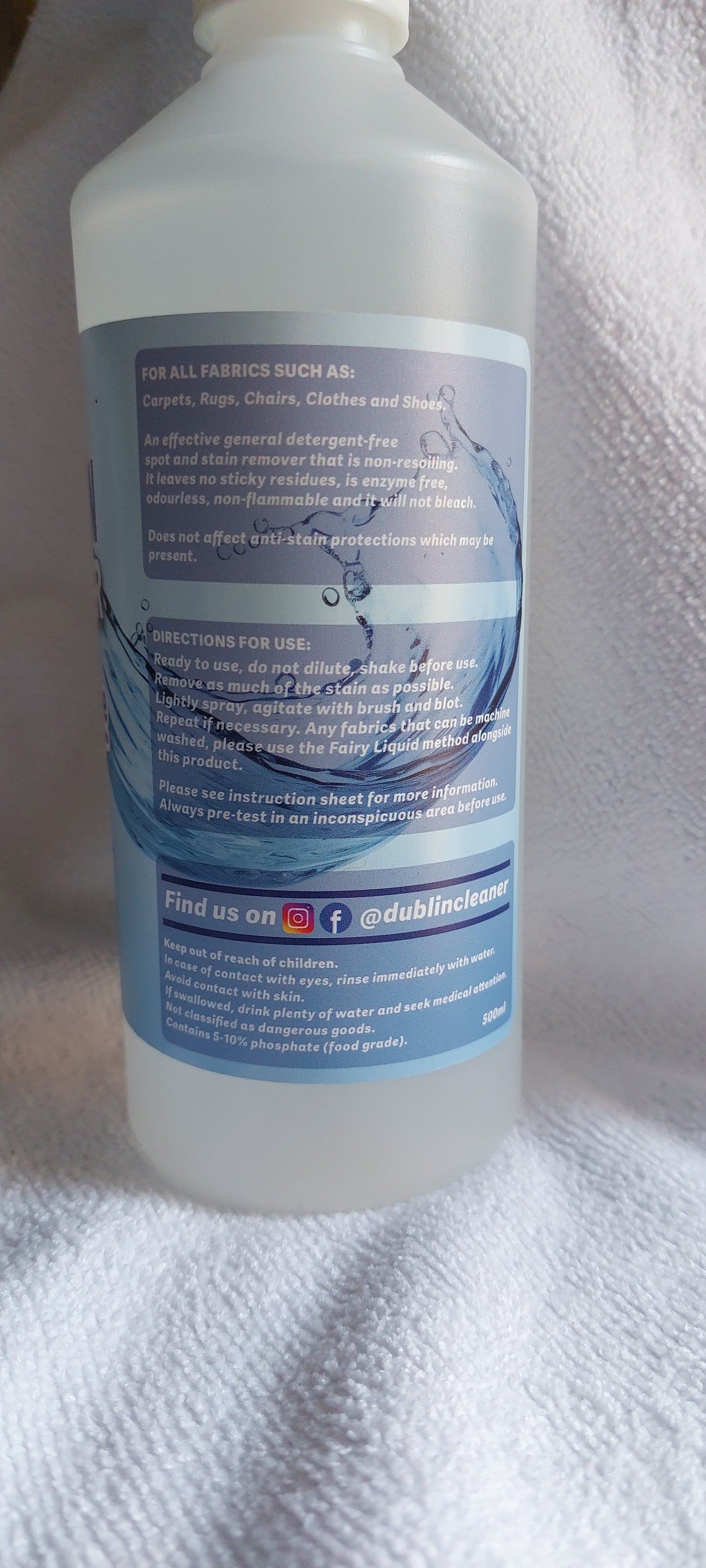 500ml Spot Stain Remover ONLY without Nozzle or Instruction sheet