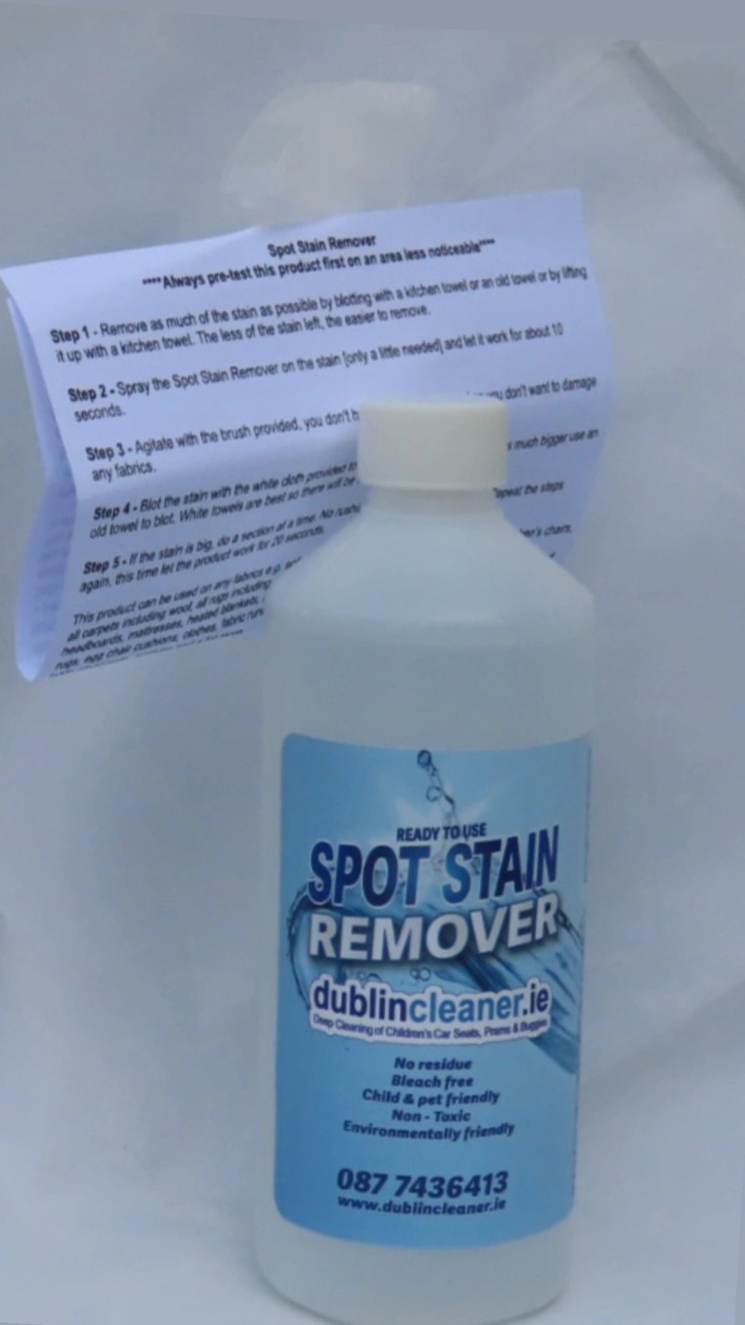 Resume packing 4th March -500ml Spot Stain Remover with Nozzle & instruction sheet or choose item with no Nozzle on the website & instruction if u don't need them