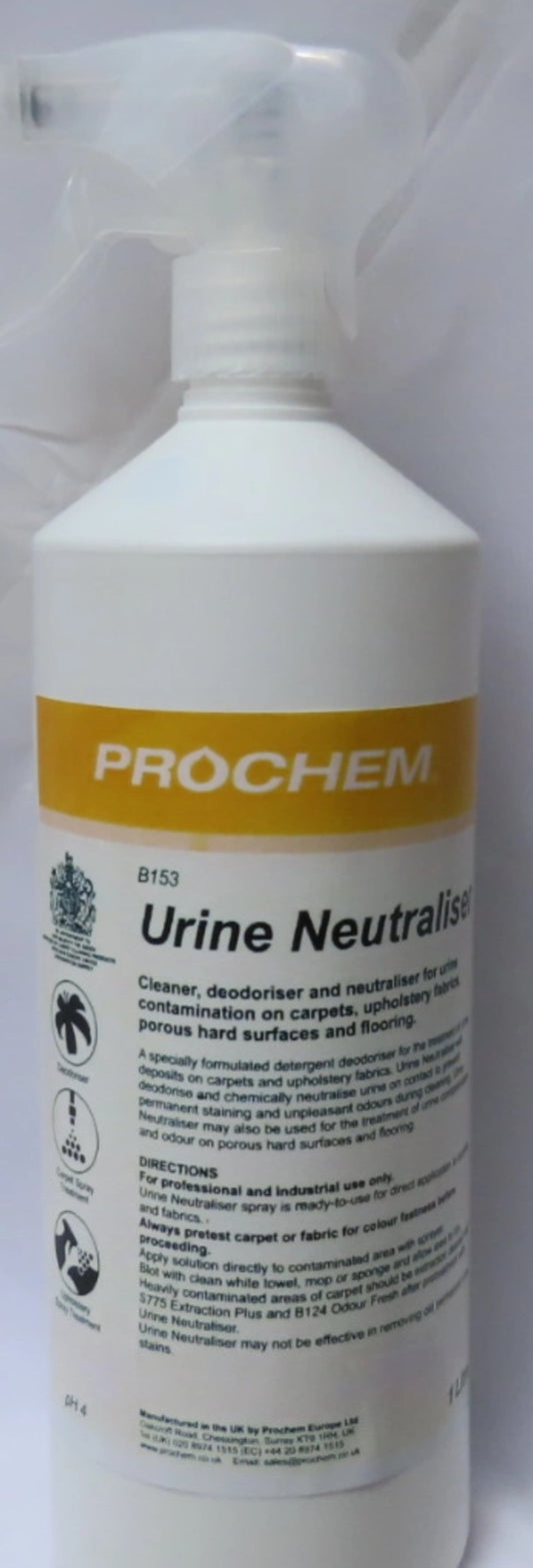 Resume packing 4th March - 1ltr Prochem Urine Neutraliser  & Nozzle Re-bottled by Dublincleaner